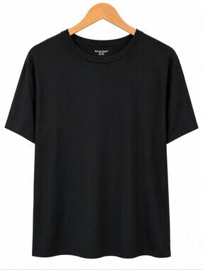 rough dress t shirts ROUGH DRESS MEN'S Cotton Blend Crew Neck Long Sleeves T-shirt(BLACK M)NWT
